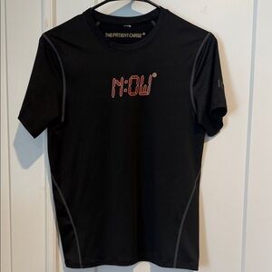 Black Graphic T-Shirt with Red Print
